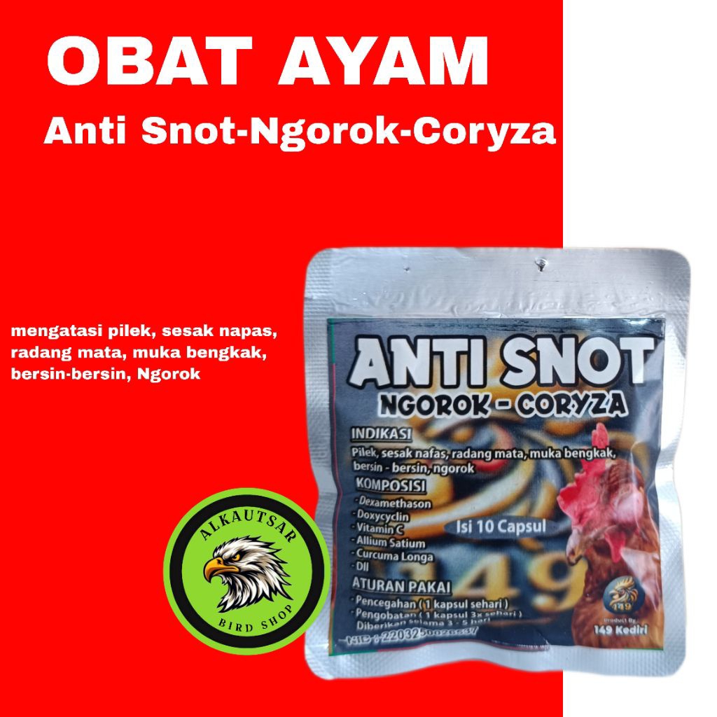 OBAT AYAM ANTI SNOT NGOROK - CORYZA OBAT MATA AYAM BENGKAK SESAK NAPAS & PILEK