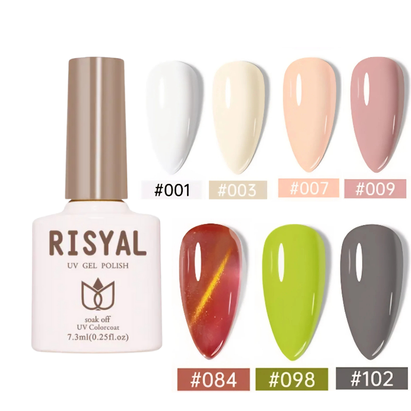(81-120) RISYAL 120 Colors Nail Gel Polish Kutek Halal Muslimah 7.5ml Complete Colors / Nail Polish 