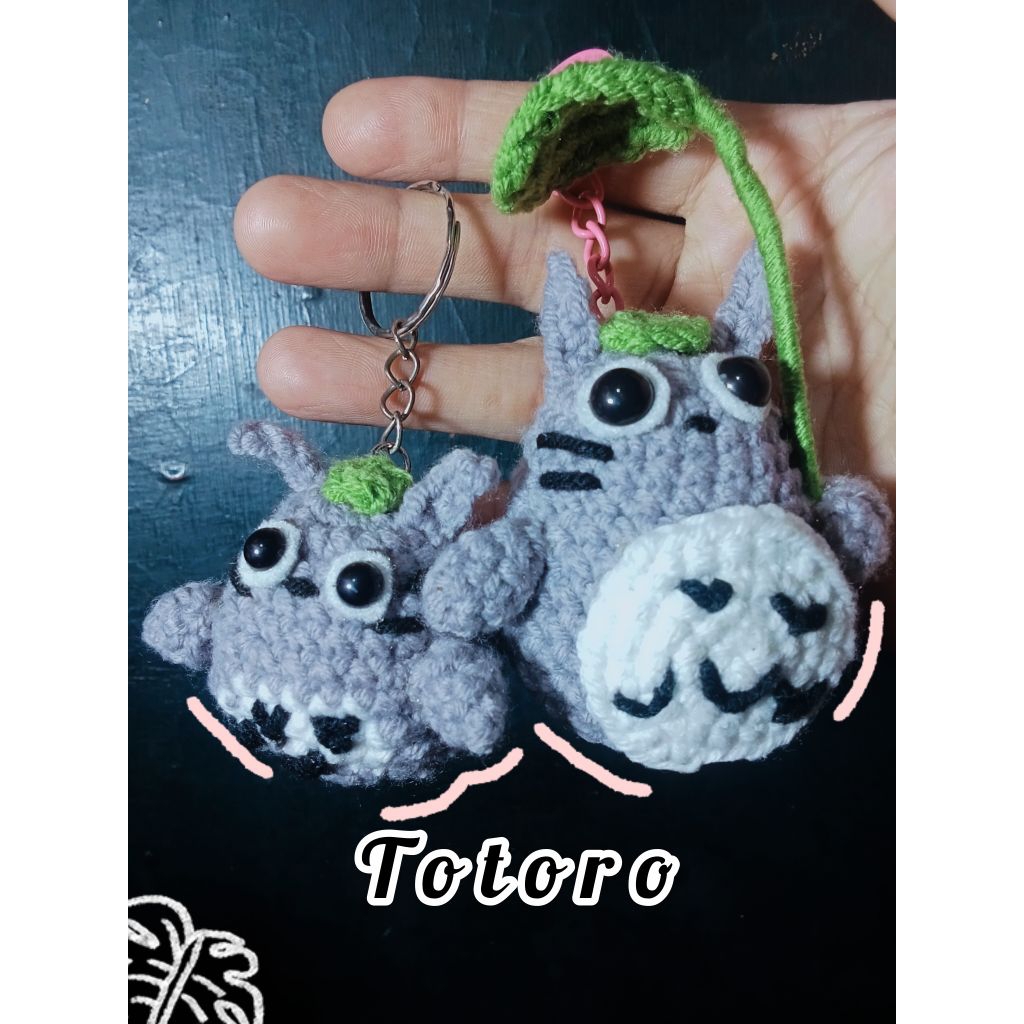 TOTORO| Gantungan kunci rajut TOTORO| Amigurumi Totoro
