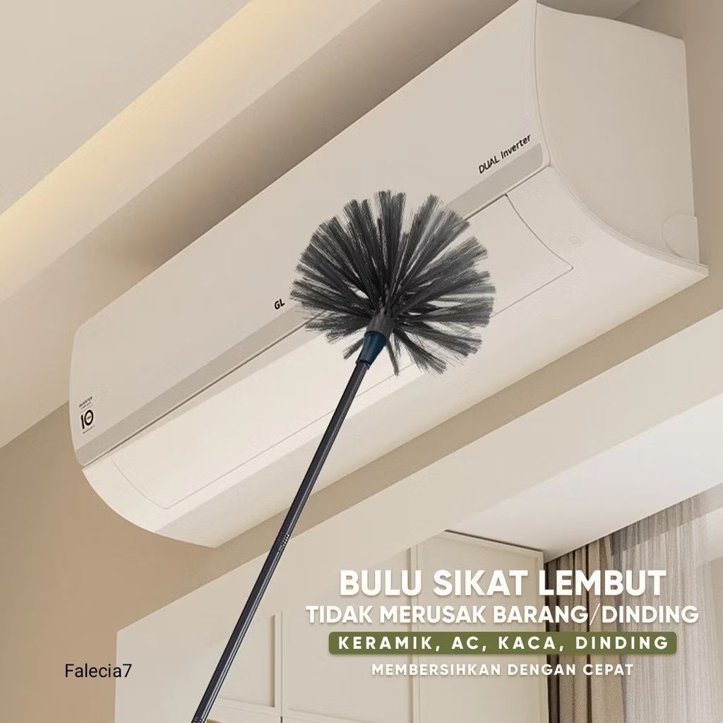 F7 Sapu Atap Plafon Gagang Panjang Pembersih Debu Serangga Langit Langit Sikat Atap