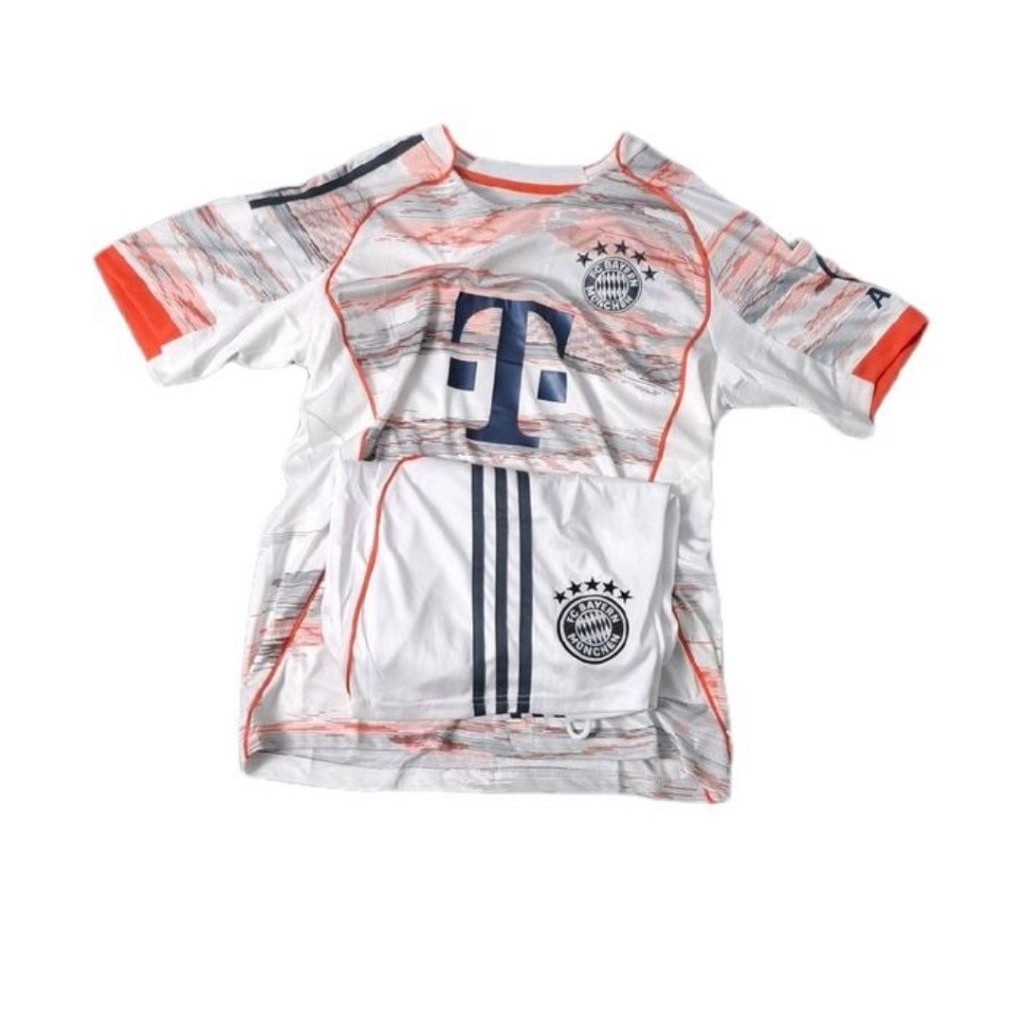 Stelan Setelan Jersey Kaos Baju Sepak Bola Bayern Munchen Munich Home Away 3rd Third Putih White Ful