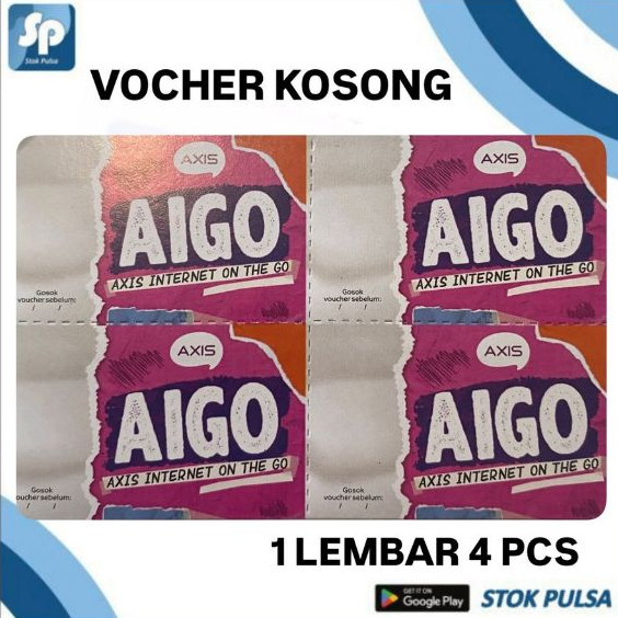 Voucher Kosong AXIS - Voucher Blank AXIS - Voucher Kuota