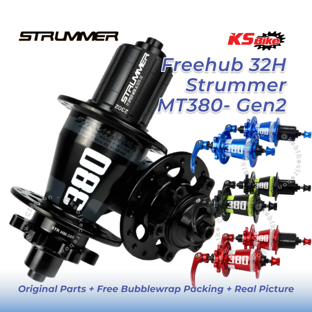 Hub Freehub Strummer MT380 32 Hole Gen 2 Bearing 4 Bearing Hub Disc Brake MTB Jangkrik Rapat Loncer 