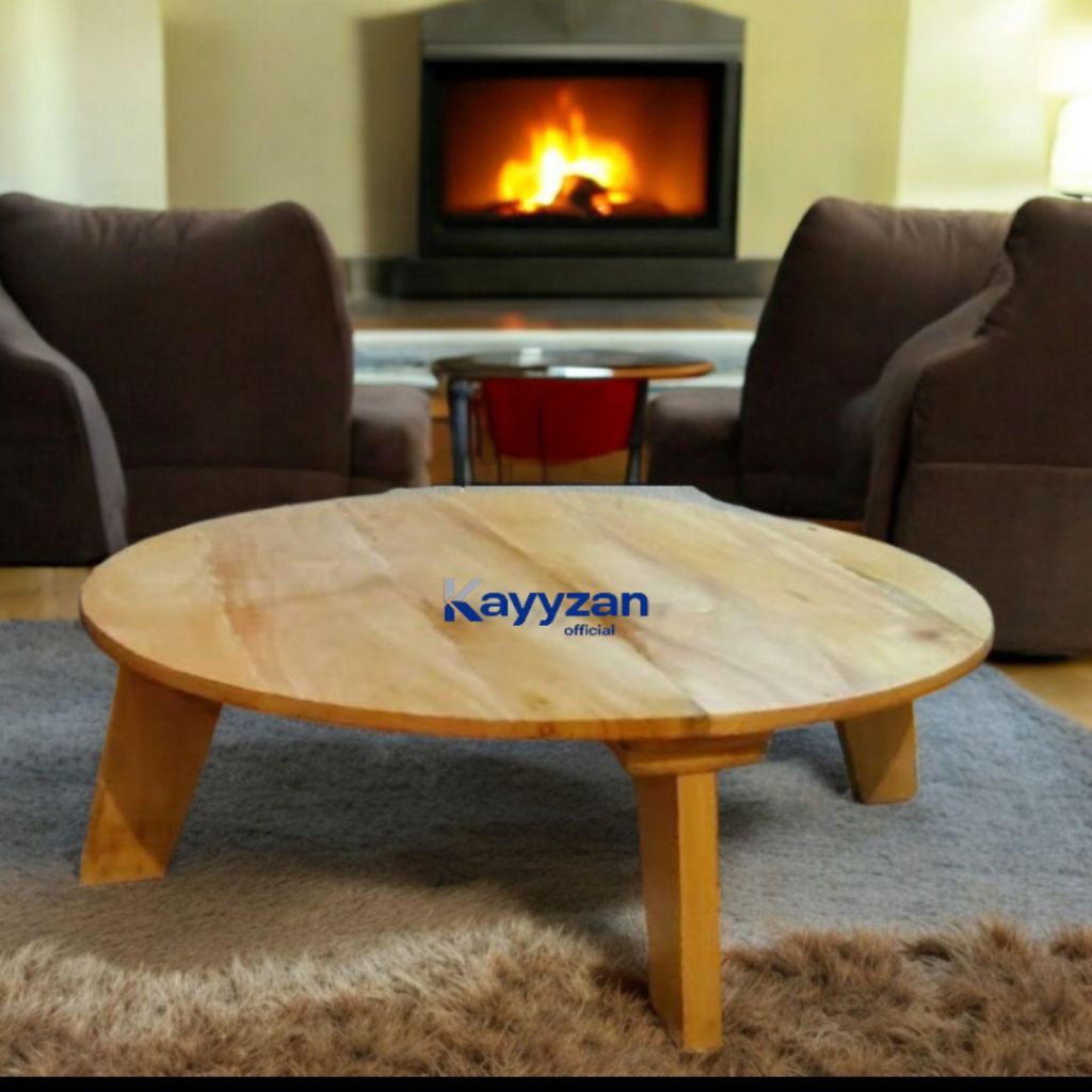 Kayyzan Meja Bulat Meja lesehan Meja makan ala jepang