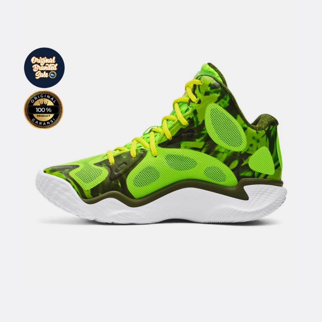 ORIGINAL GARANSI SEPATU BASKETBALL UNDER ARMOUR CURRY SPAWN GREEN