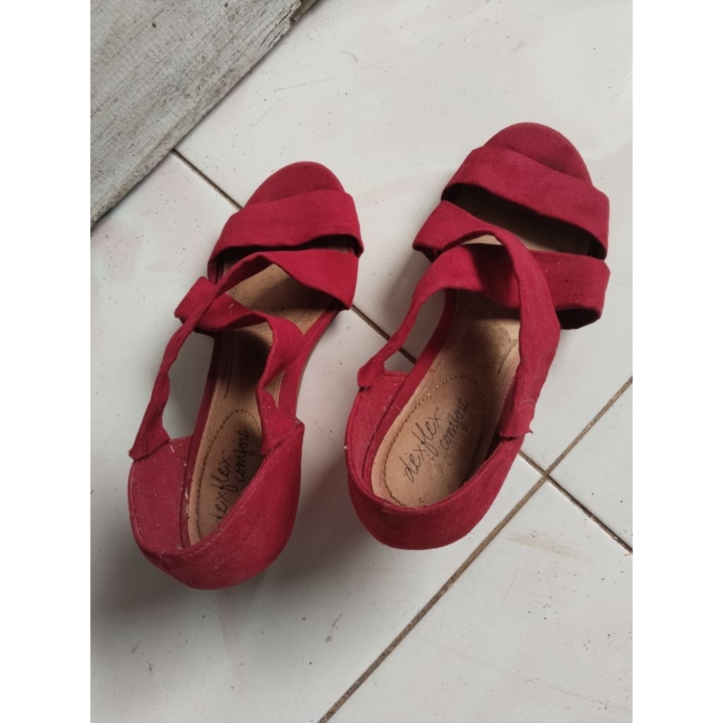 SEPATU WEDGES WANITA MERK DEXFLEX COMFORT SIZE 36