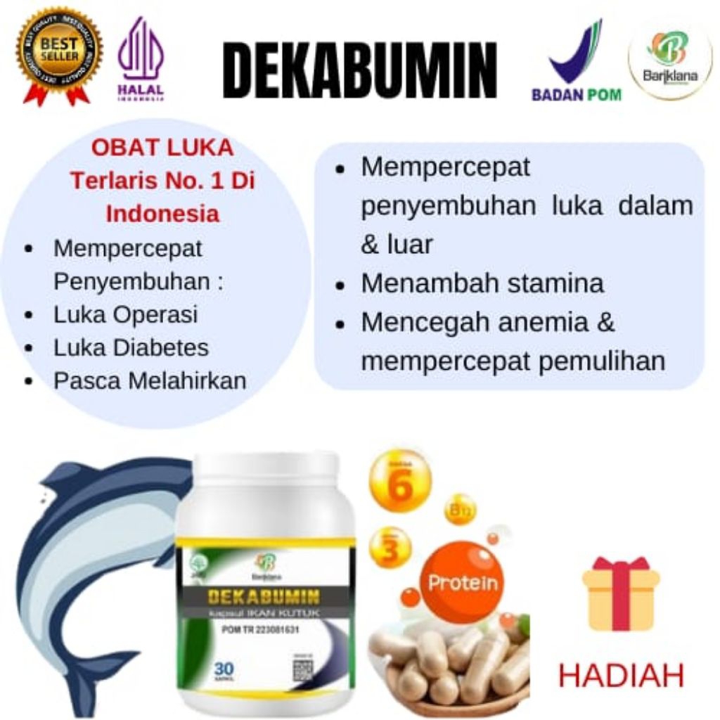 [BISA COD+GARANSI] Kapsul Kutuk Albumin Terlaris - Obat Luka Diabetes/Pasca Operasi Melahirkan Cepat