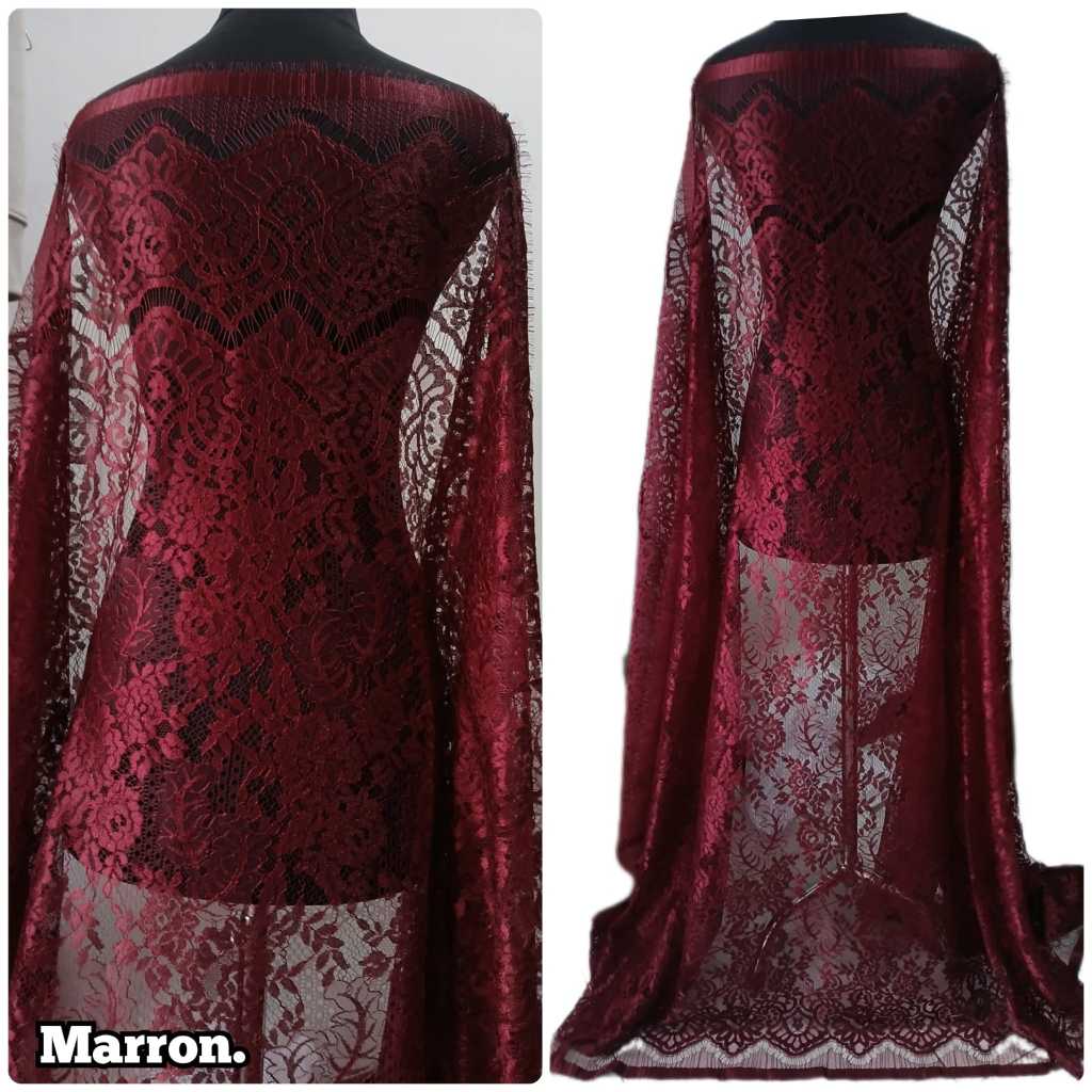 Kain Brokat Semi Francis metalik panjang 2,5meter lebar 1,5meter