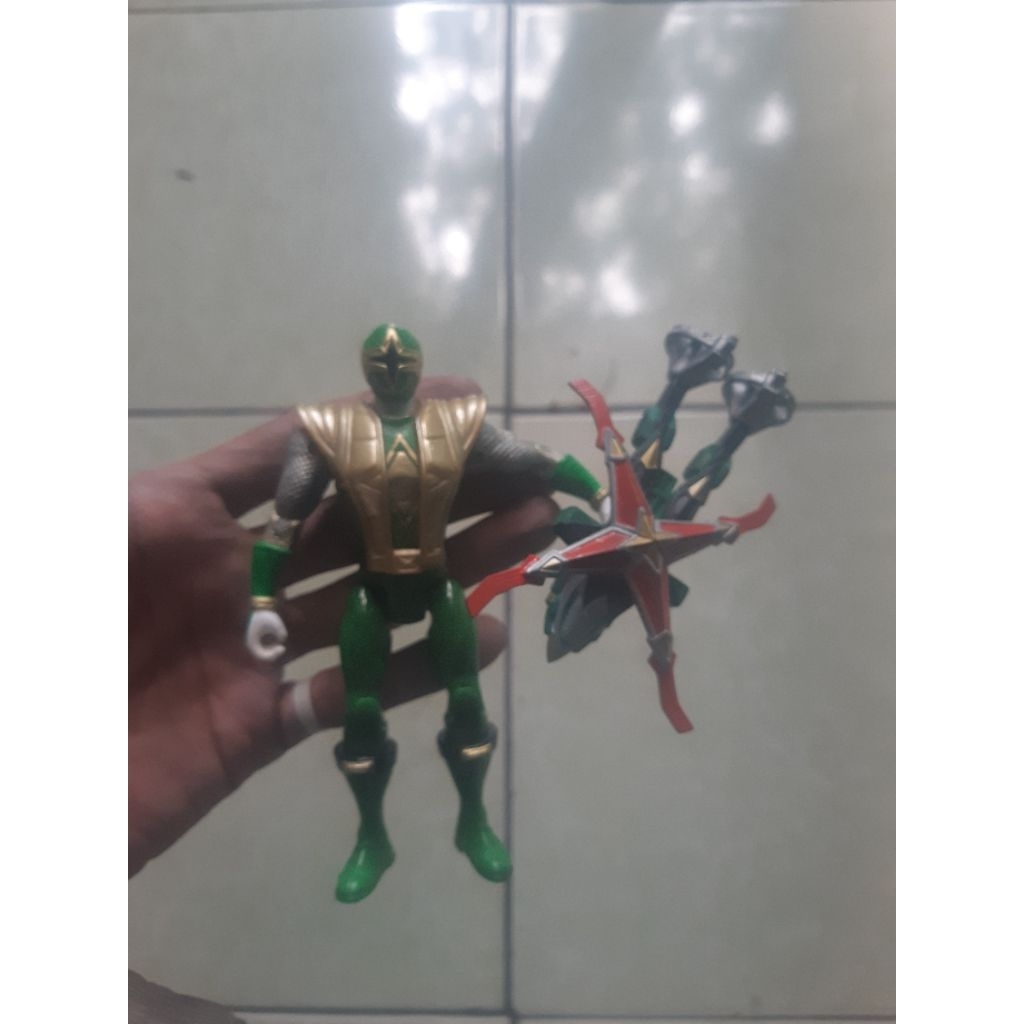 power rangers green ninja storm dan mini zord figure ori bandai us
