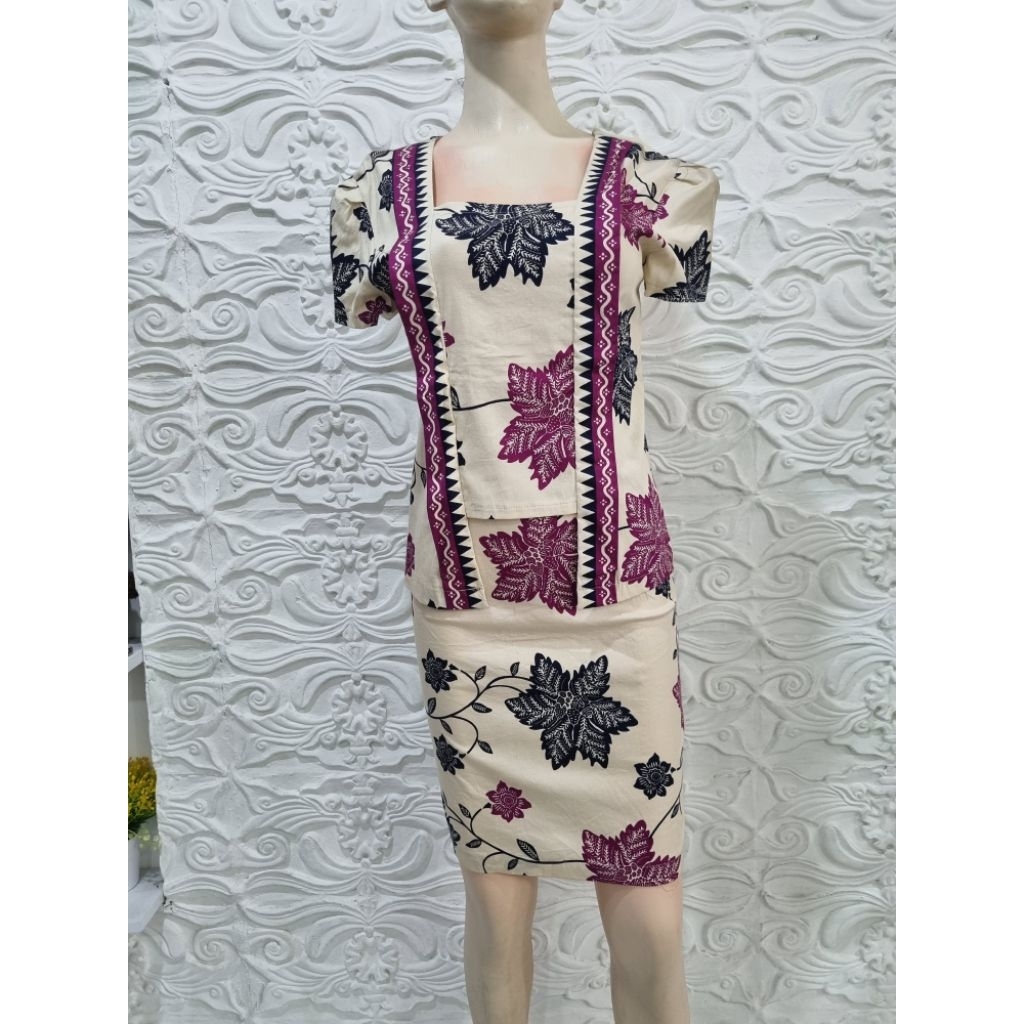 Dres batik katun stretch dres batik modern dres batik murah