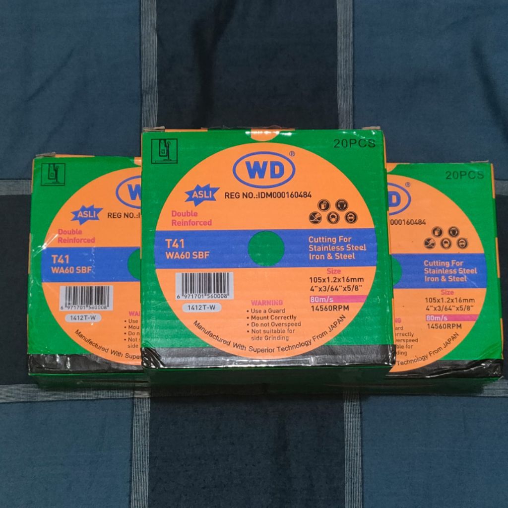 (Ready Stok) WD Cutting Wheels 1 Dus (20pcs)