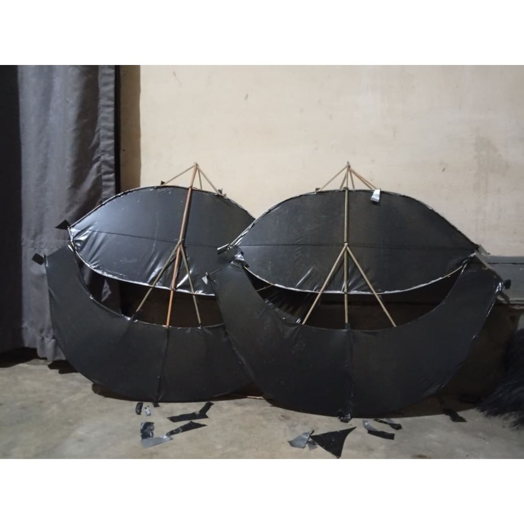 Layangan Pegonn Mini hitam polos siap pakai,layangan Pegon murah