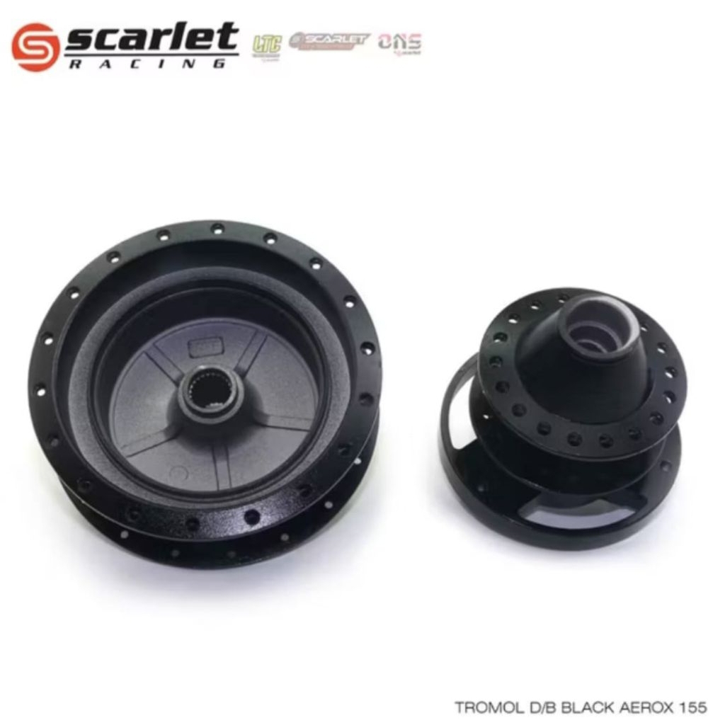 TROMOL SET MUKA BELAKANG AEROX 155 HITAM SCARLET