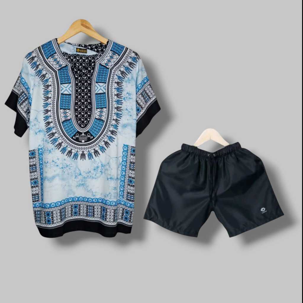 Setelan Kaos pria dan wanita Dashiki Kaos harian Baju santai