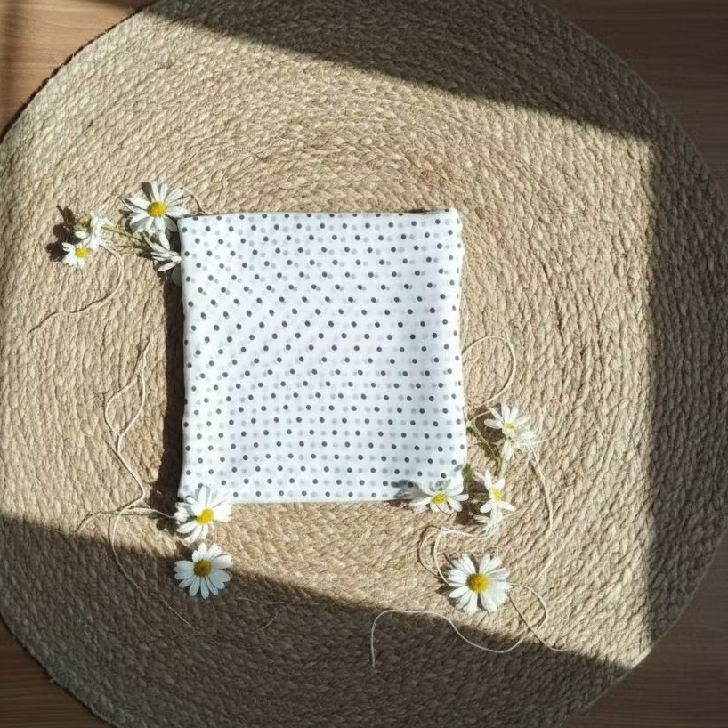 Sifon Ceruti Motif Polkadot Kecil / Kain Chiffon Sheer Nerawang / Bahan Baju Muslim & Fashion (Harga