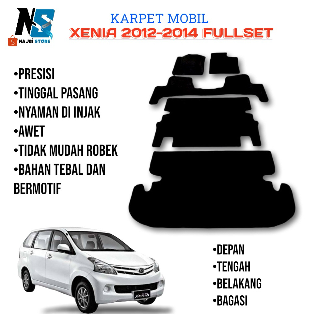 Karpet  matras mobil Xenia 2012 2013 2014 Karpet matras Xenia 2014 Karpet All New Xenia Karpet Lanta