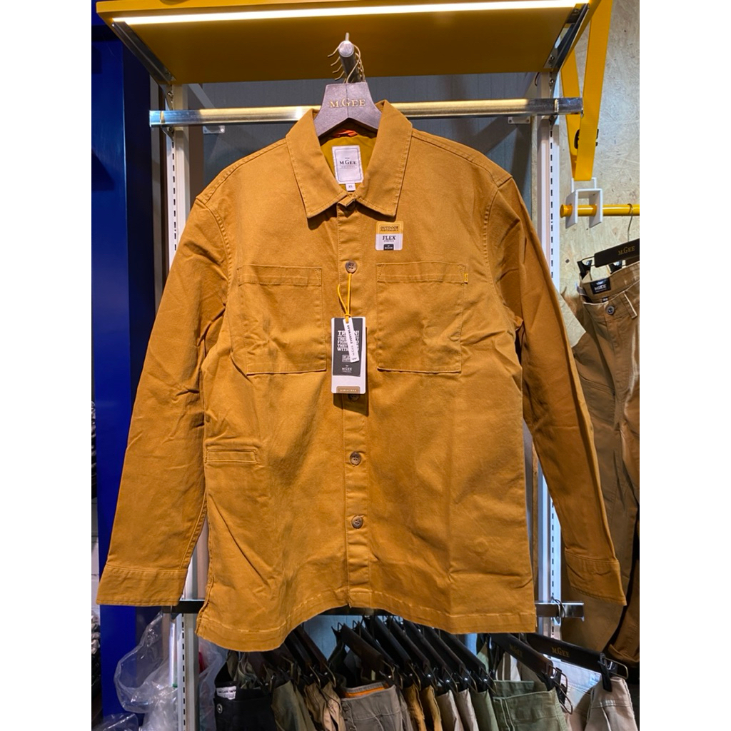 MGEE Kemeja Jaket Pria Bahan Tebal Original MGEE NORTH C006 Yellow