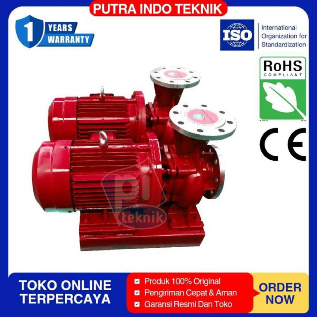 Pompa hydrant mesin pompa air 3in 7.5hp 50 kubik 3 phase pompa dorong