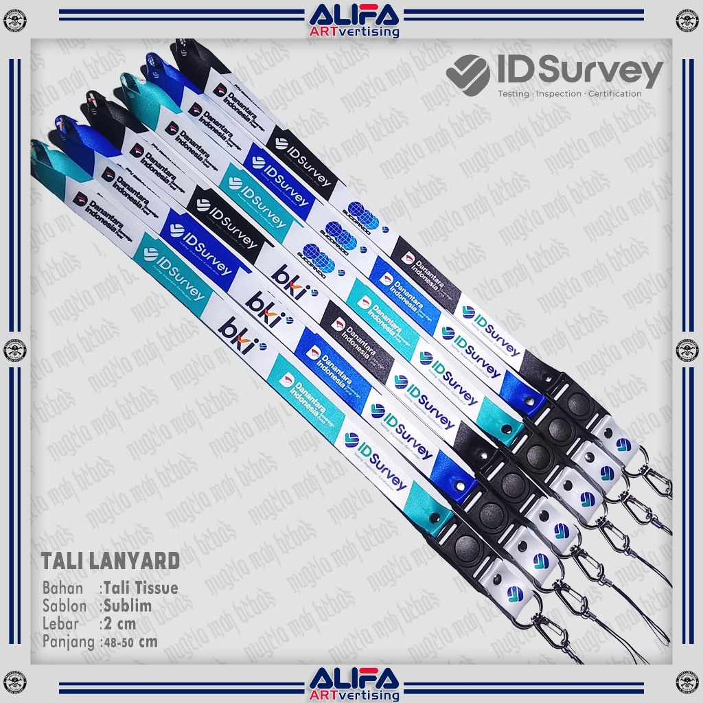 Tali Lanyard/Gantungan Id Card/HP - ID SURVEY BKI/SUCOFINDO DANANTARA