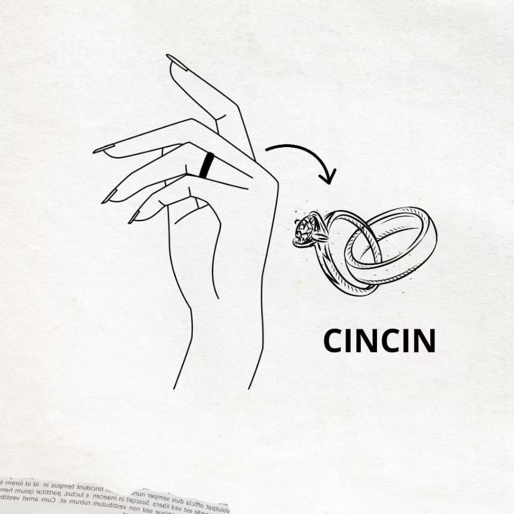 C107 Cincin Titanium Premium Wanita Lapis Emas 18 KGP