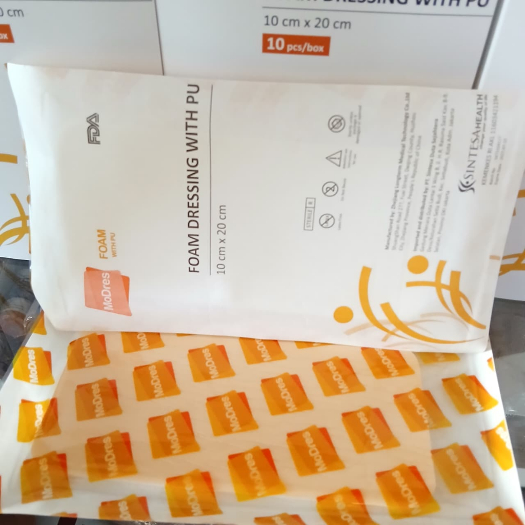 Foam Dressing/ Modress Foam 10x20 With PU Coklat (ECER)