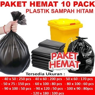 Plastik Sampah isi 10 pack | Kantong Plastik Sampah Hitam | Plastik sampah hitam besar