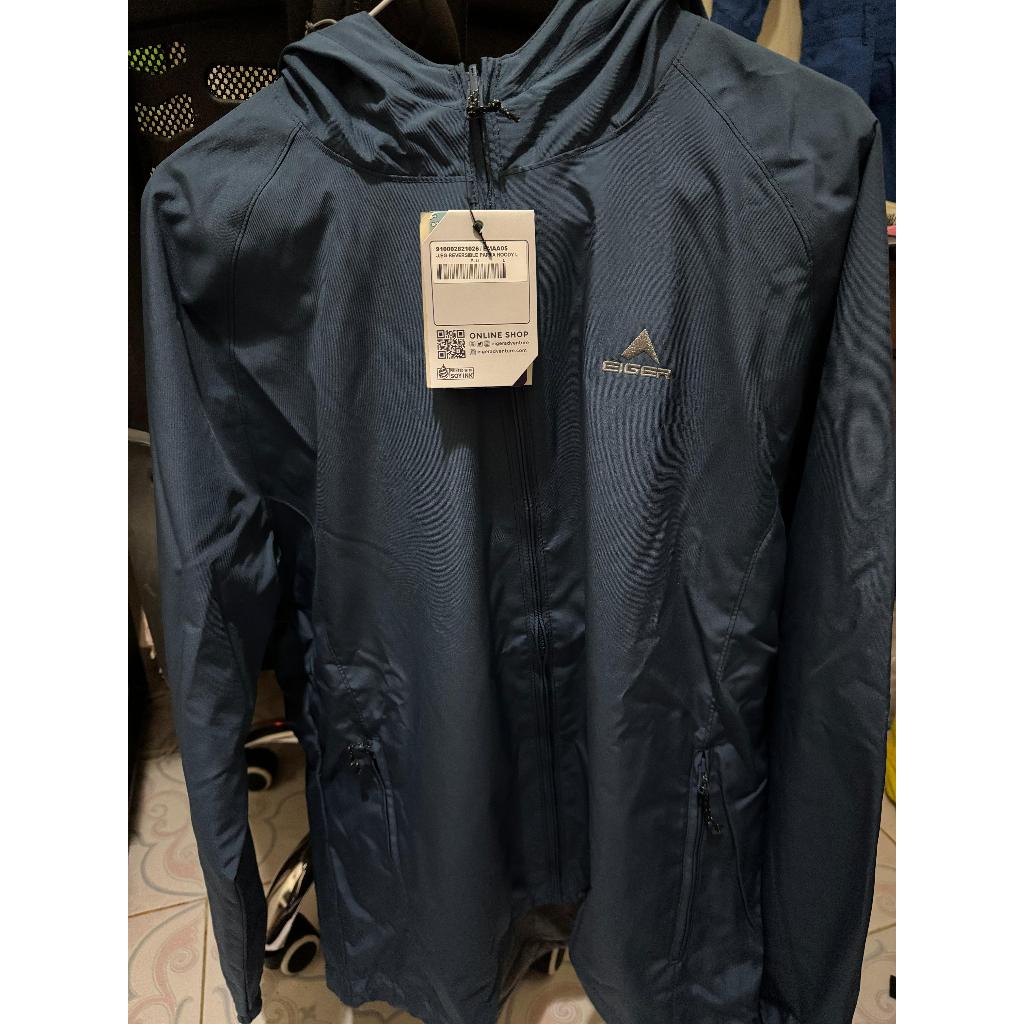 Jaket Eiger Reversible Parka Hoodie - Navy