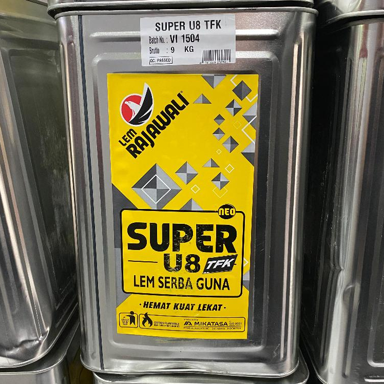 Lem Kuning Super U8 rajawali / Lem Kuning / Lem aibon/ Brutto 9 kg & 15 kg/ Netto 2kg