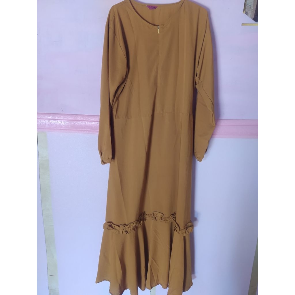 gamis preloved bahan wolfis
