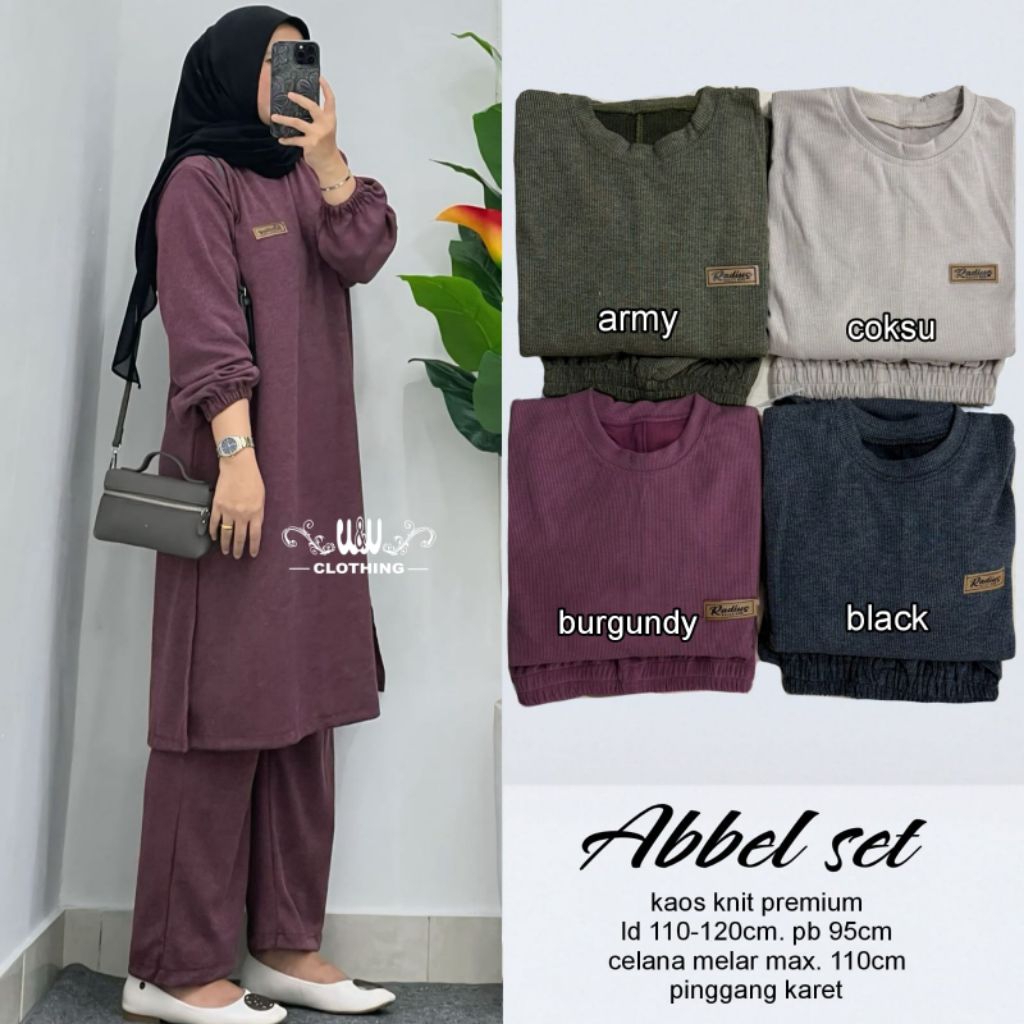 (( READY STOK )) ABBEL SET CELANA / BAJU BRIA / RINNA SET / CLARA SETCEL KNITE ORI BY W&W ATHAYA // 