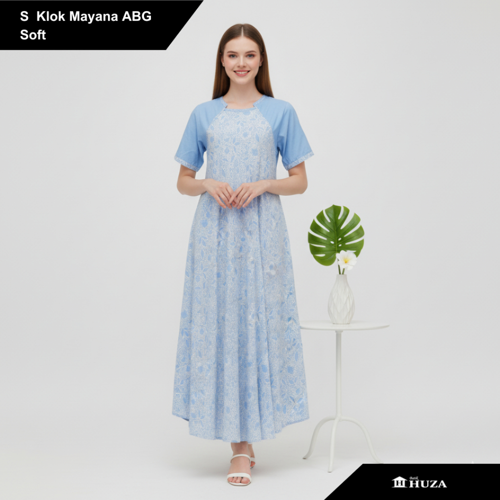 Batik Huza Daster Panjang Sedress Batik Klok Mayana ABG Soft