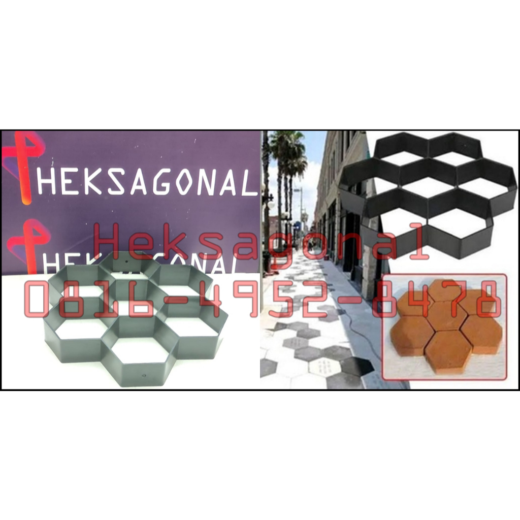 Cetakan Paving Blok atau Cetakan Semen Paving block Hexagonal BPN