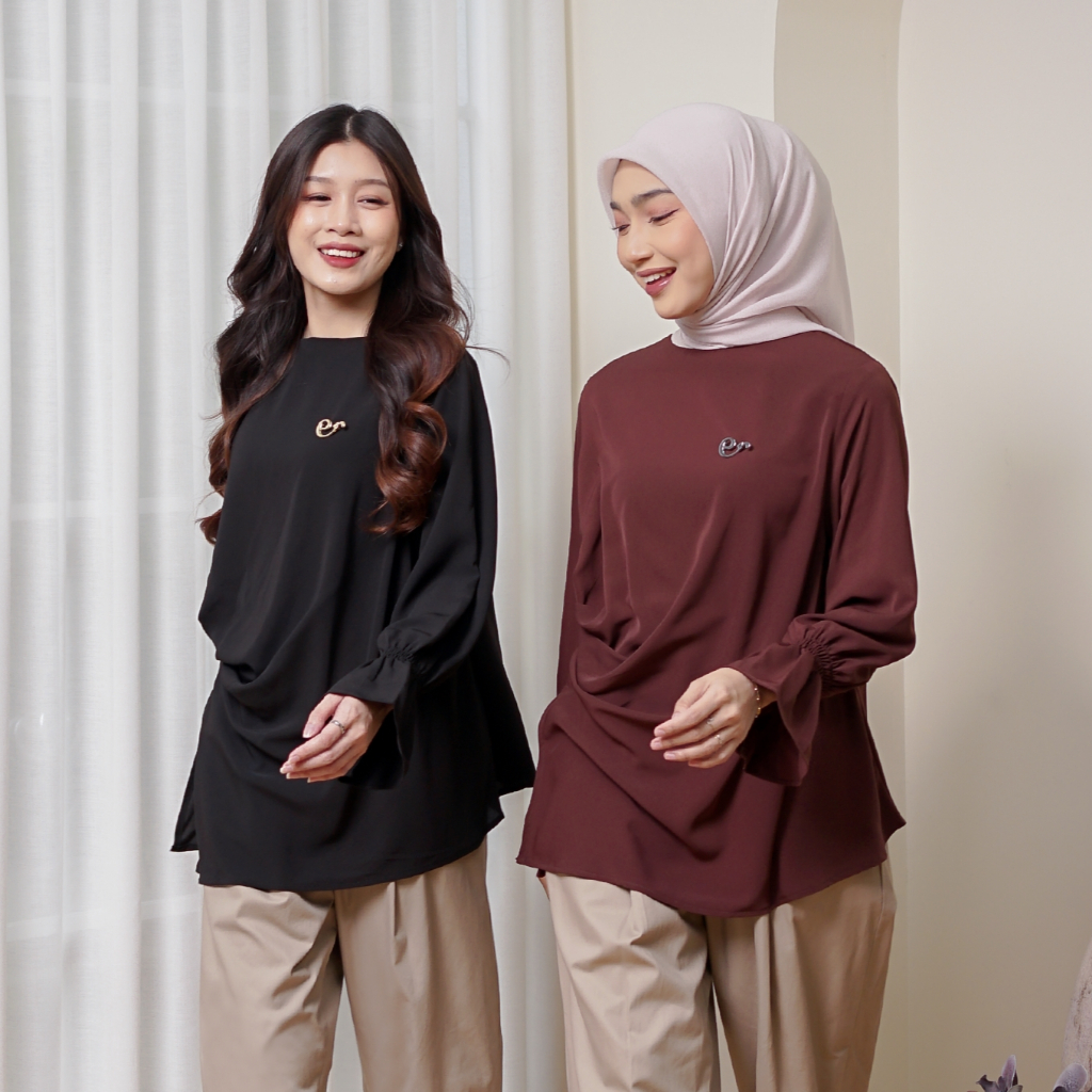 Ederra Tyra Blouse / Atasan Wanita / Blouse Polos