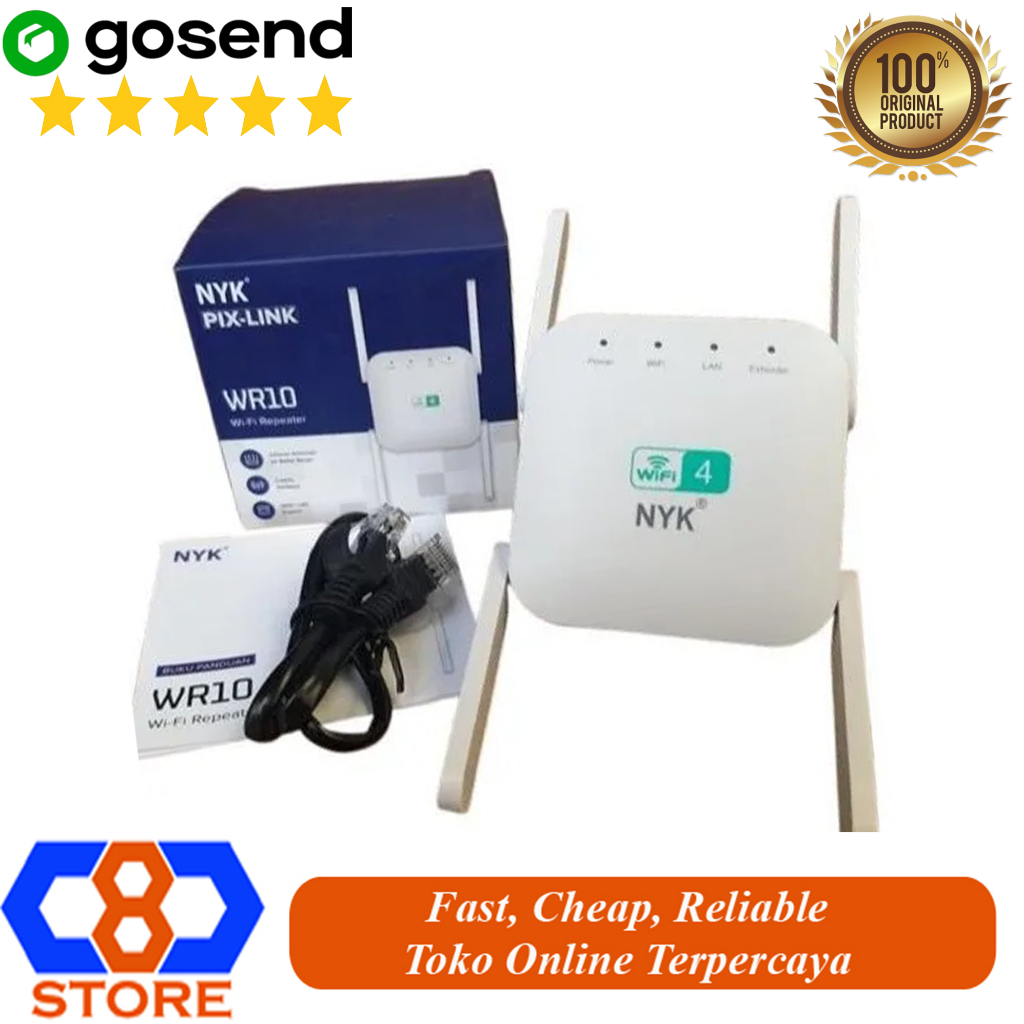 WIFI REAPETER EXTENDER WIFI  NYK WR10 300 MBPS ROUTER WIFI WIRELESS WIFI PENGUAT SINYAL