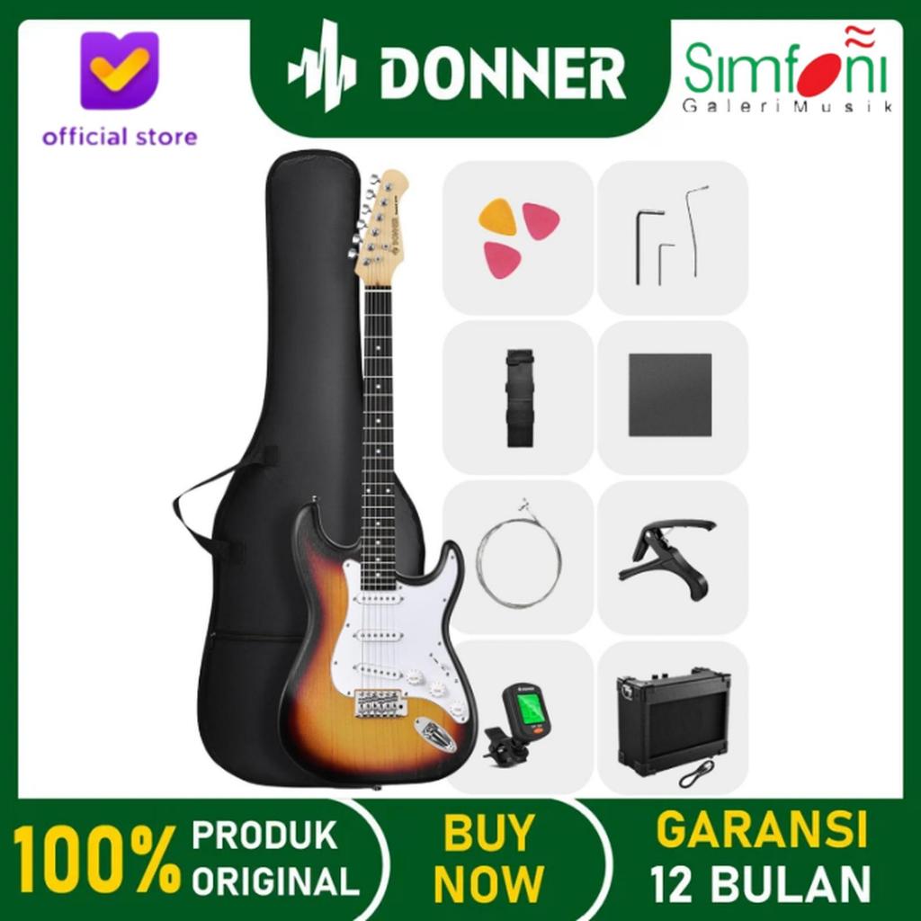 Donner DST - 80 Gitar Elektrik - Sunburst