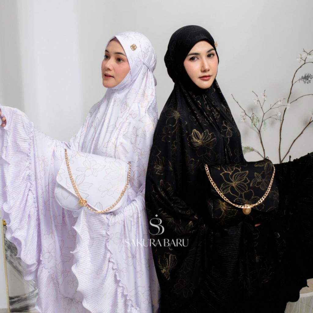 Mukena Dewasa Sakura Baru - Mukena Wanita Dewasa Jumbo Mukena Motif Bunga