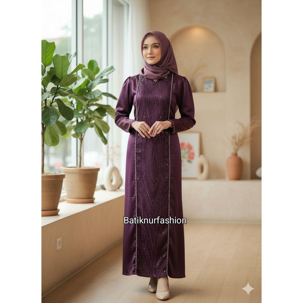 NABILA DRESS BRUKAT TERBARU //DRESS BRIDESMAID //KEBAYA WISUDA //BAJU KONDANGAN //OOTD HIJAB