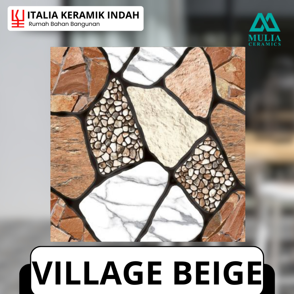 MULIA VILLAGE BEIGE KERAMIK LANTAI 40 X 40 KW 1