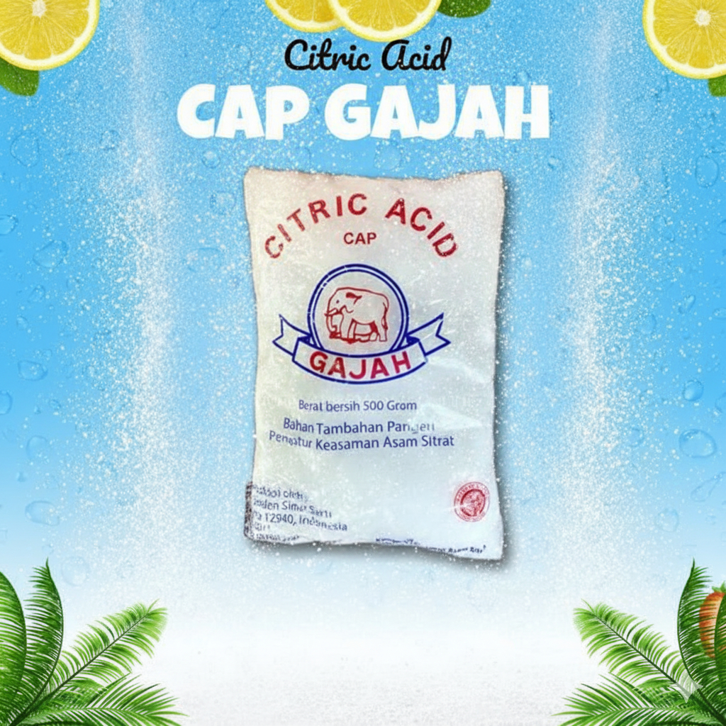 Citrun Cap GAJAH 500gr Sitrun Citric Acid / Citric Acid / Asam Sitrat