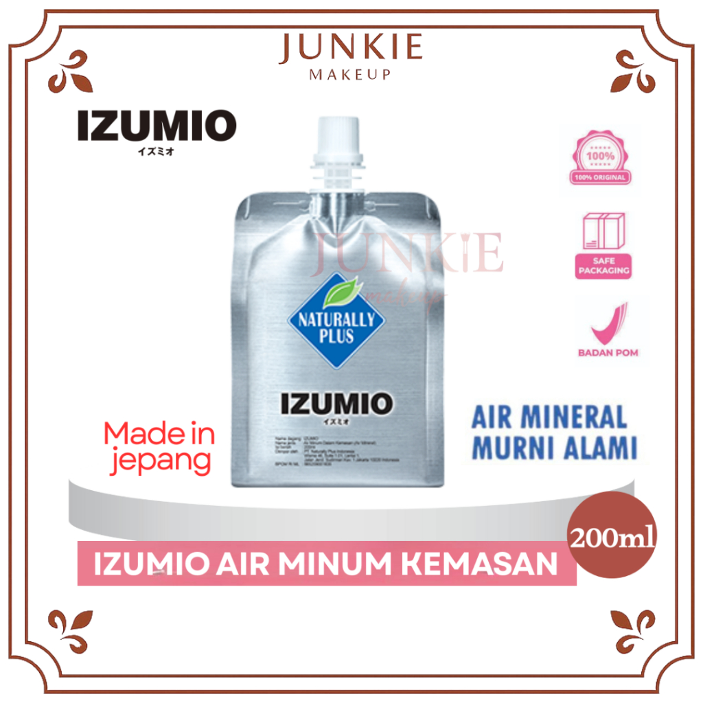 Izumio Air Hydrogen Sasetan 200ML Japan / Air Minum Kemasan / Air Mineral / JUNKIE MAKEUP