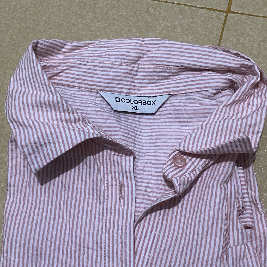preloved colorbox stripes pink new XL