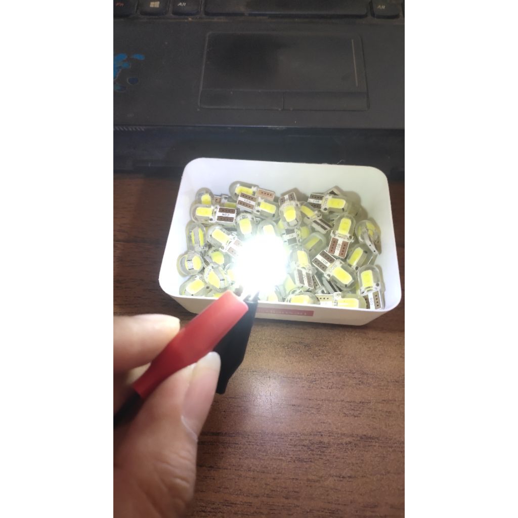 lampu bohlam Led / lampu senja / lampu plat mobil / Lampu led COB T10 warna putih