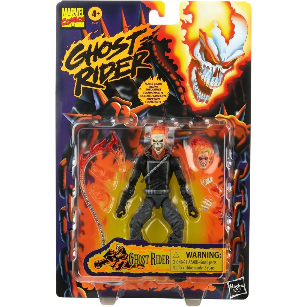 Marvel Legends Series Comics Ghost Rider 6-inch Action Figure Toy, 6 Accessories