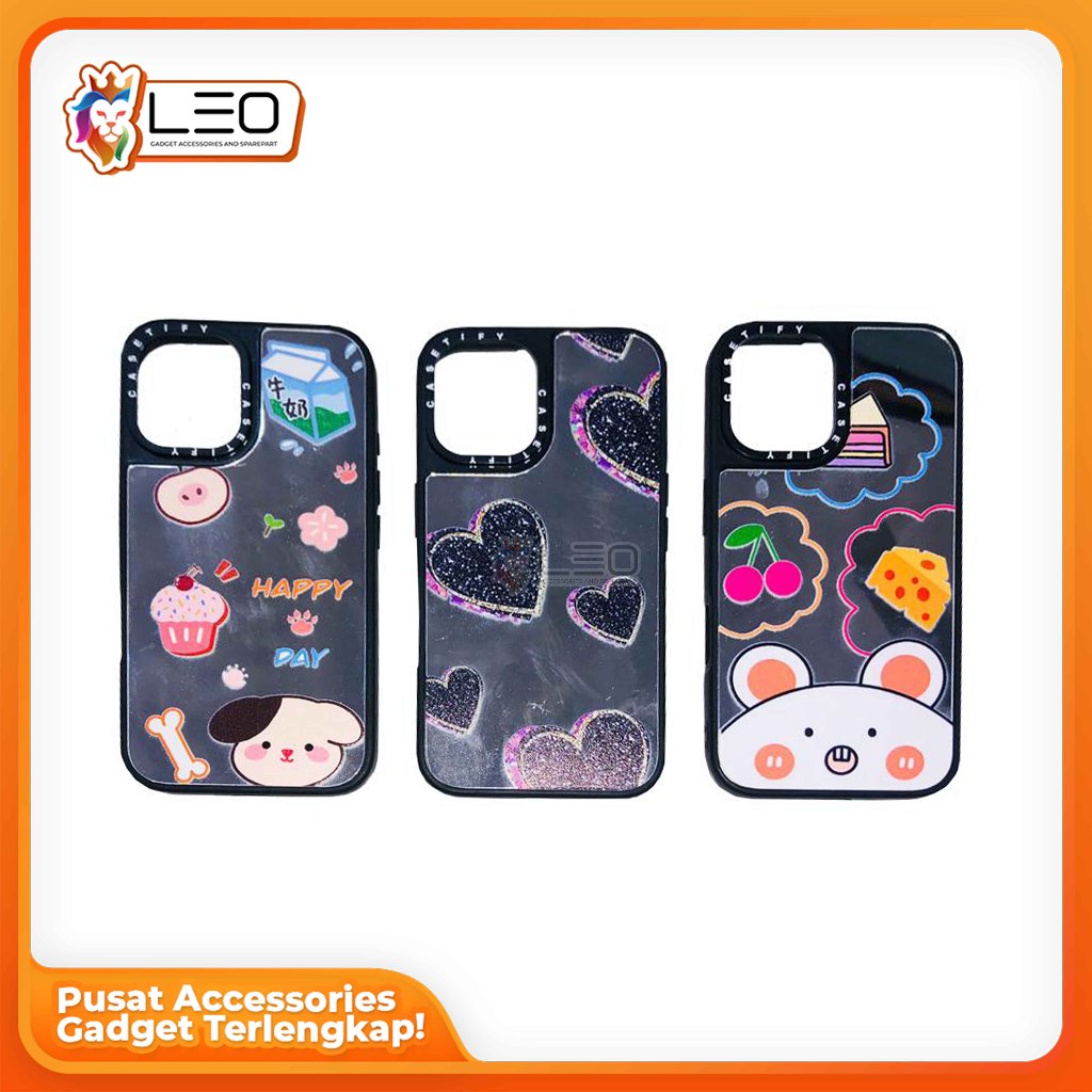 Case Mirror Casetify Gambar Random For Infinix, lphone, Oppo, Realme, Redmi, Samsung, Vivo