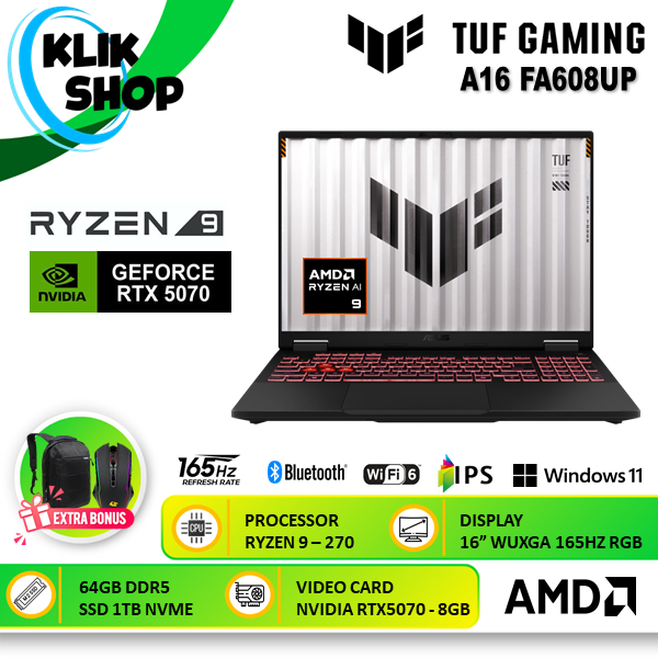 ASUS TUF GAMING A15 FA608UP Ryzen 9 270 RAM 32GB DDR5 1TB SSD RTX5070 Windows 11 Grey