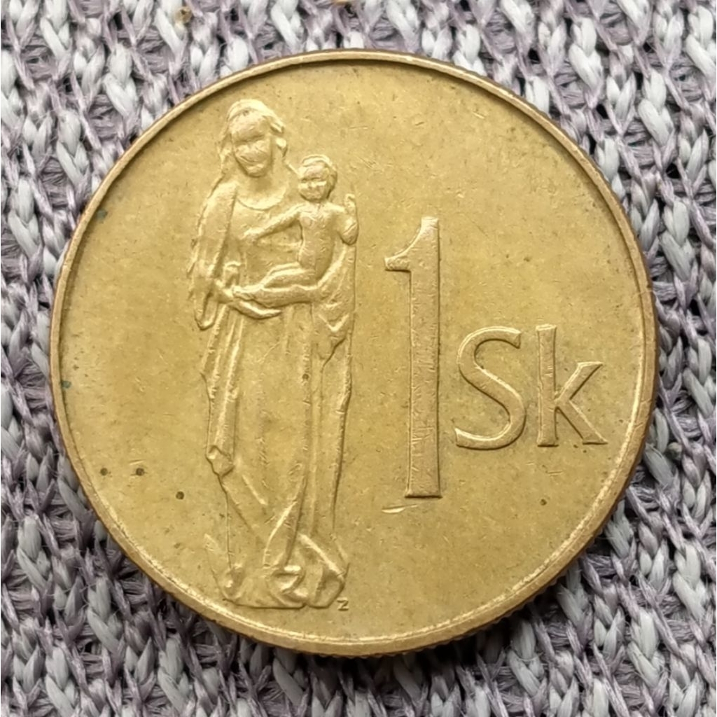 Koin Kuno Slovakia 1 Korun tahun 1994