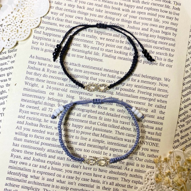 [Infinity] Gelang Couple Pasangan | Gelang Couple Sahabat | Gelang Tali Serut | Gelang Persahabatan