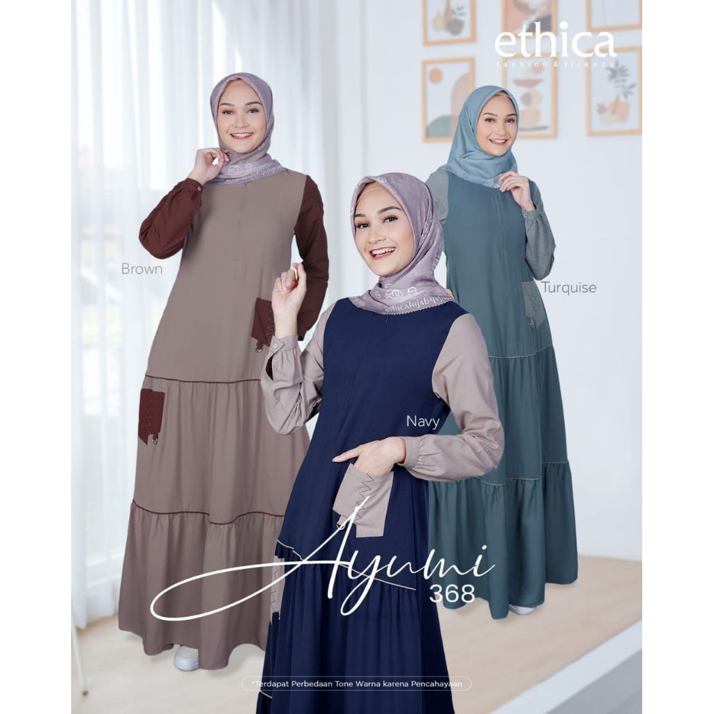GAMIS ETHICA AYUMI 368 BROWN TURQUISE / GAMIS ETHICA AYUMI / GAMIS ETHICA ORIGINAL / GAMIS ETHICA / 