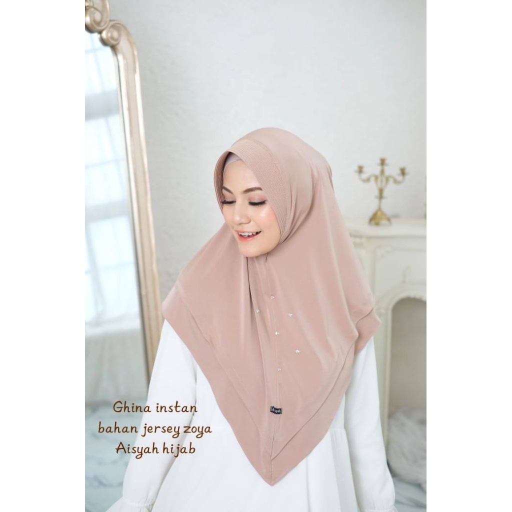 [Grosir Hijab10pcs] Hijab Bergo Ghina Instan by Aisyah Jilbab Bergo Premium Jilbab Instan Bergo Terl