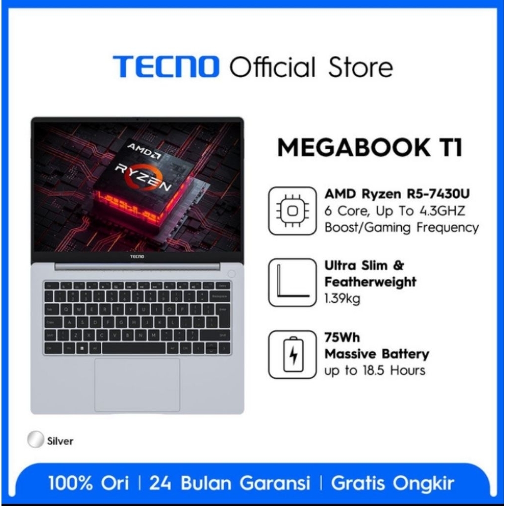 Tecno Mega Book T1 14 Ryzen